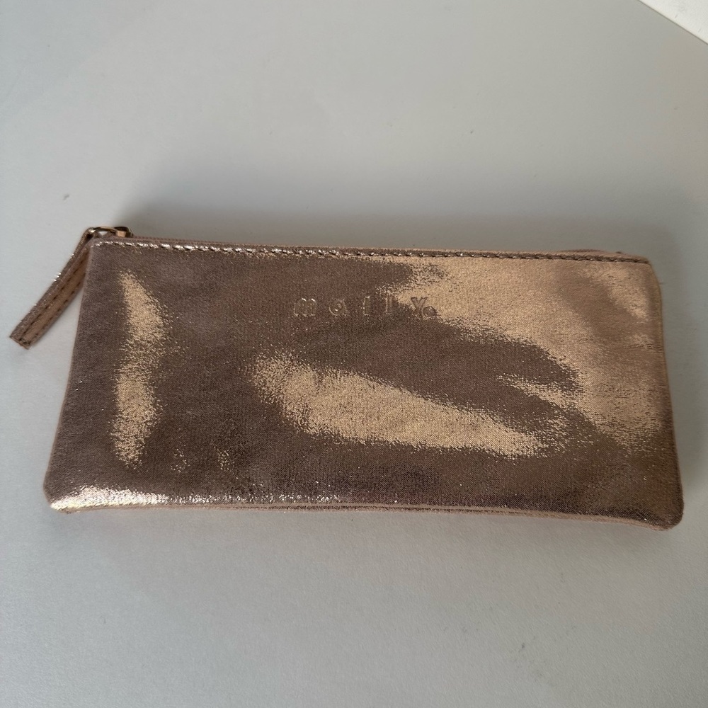 Mally Small Metallic Pink Makeup Bag